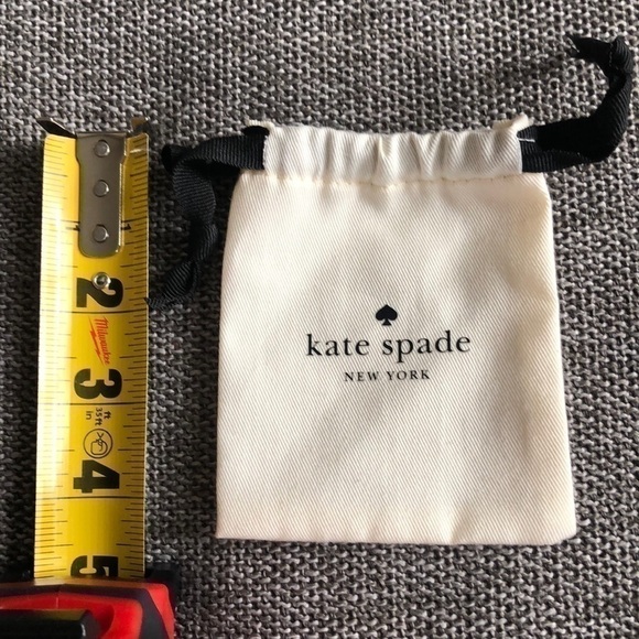 Kate Spade New Small Woven Pouch White Gift Wrap Dust Bag - Picture 4 of 5